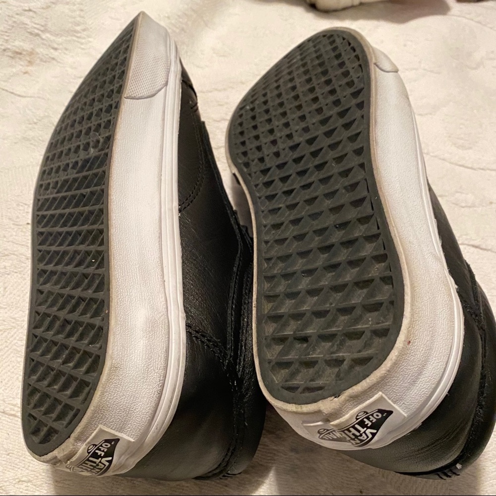 Vans Black Leather Lace-Up Sneaker - Picture 14 of 15